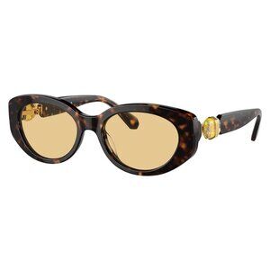 A0981Z New SWAROVSKI Havana Round SK6002 1002/8 Sunglasses Women